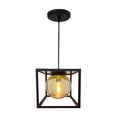 thumbnail image 1 of Lampara de Techo LUZ IDEAL Colgante Cubo 1 Luz Cristal Ambar, 1 of 5