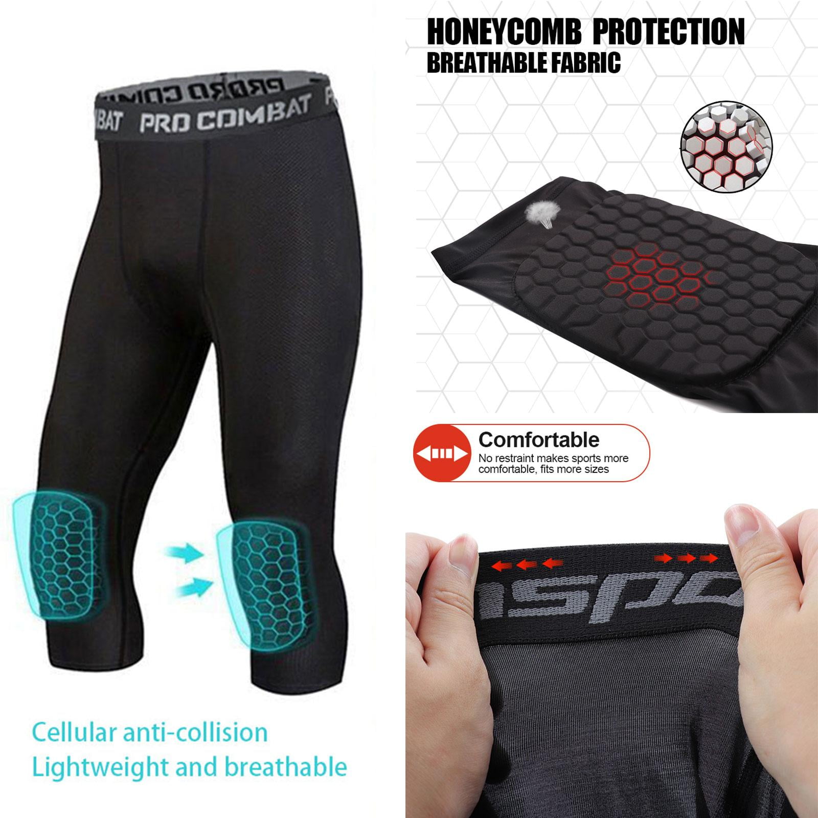 Amazon.com : Basketball Compression Pants with Pads, White 3/4 Capri Compression  Pants Padded, Basketball Tights Leggings for Men Women Boys Girls, Youth Knee  Pads for Basketball Softball Volleyball Soccer (S) : Clothing,