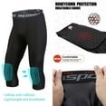 thumbnail image 3 of Cropped Basketball Sports Pants Tight Bumper Pants Leggings For Men, 3 of 9