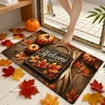 thumbnail image 5 of 50x80cm Thanksgiving Non-Slip Floor Mat Maple Leaf Entry Door Mat Fall Decor Welcome Mat Autumn Home Decor Pumpkin Theme Outdoor Indoor Doormat Holiday Season Decor, 5 of 6