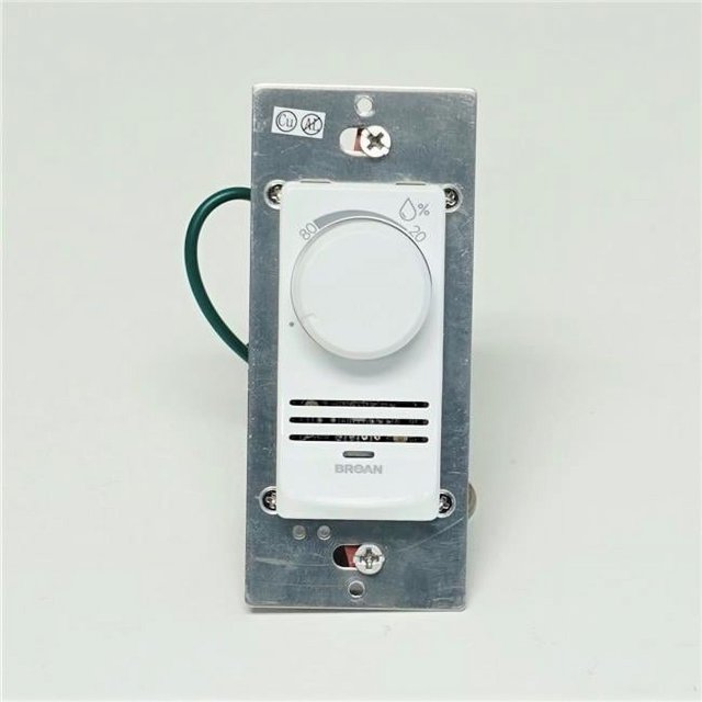 Broan-NuTone DD500W Digital DE Humidistat Humidity Sensing Wall Control Switch, White