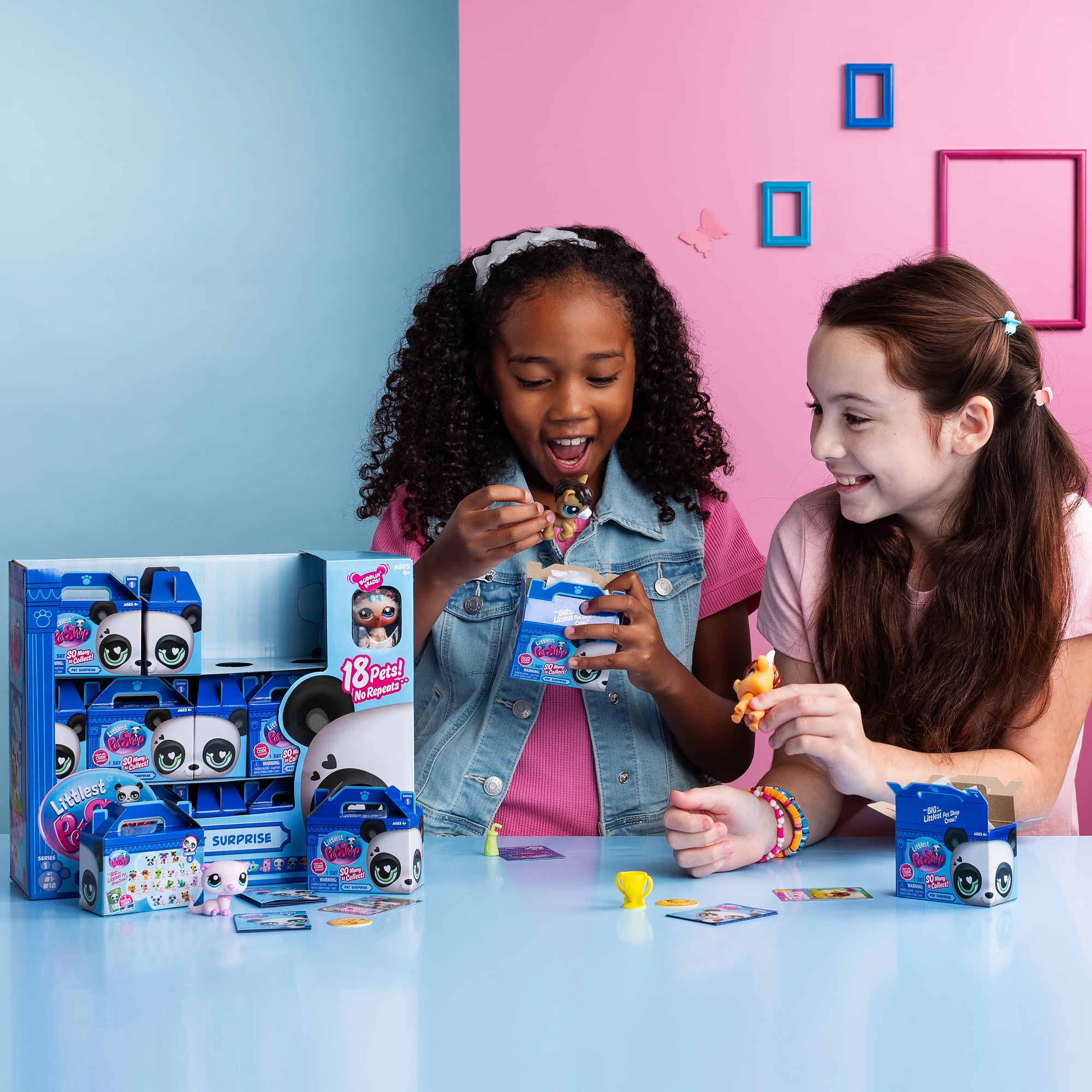 Littlest Pet Shop, 18 Pets Collector Set, Pet Surprise Display - Gen 7, Pets #1 - #18, Authentic LPS Bobble Head Figure,  Girls, Boys, Ages 4+