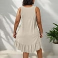 thumbnail image 3 of yillto Womens Plus Size Dress Sleeveless Loose Flowy Pleated Short Dresses Beach Vacation Clothes, 3 of 7