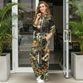 thumbnail image 3 of Garronmavis Women Sweat Suits 2 Piece Set Camo Sweatsuits for Women Oversized Hoodies Sets Sweatshirts Tracksuits Spring Winter Fall Outfits, Size XS, 3 of 5