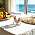 thumbnail image 2 of Glass Cup Farm Chicken Rooster Stemless Glasses Styles Floral Print Tumbler Cups Farmhouse Drinking Cute Lover Tabletop Glassware 2D, 2 of 4