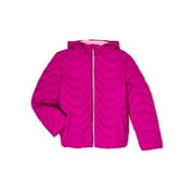 Limited Too Girls Packable Puffer Jacket with Faux Fur Lining, Sizes 4-16