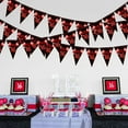 thumbnail image 4 of 3 Pack 16th Happy Birthday Bunting Banner, 36 Pieces Triangle Flag Red and Black, 16th Birthday Decorations, Birthday Pennant Banner for Boys Girls, Birthday Anniversary Theme Party Supplies, 4 of 7