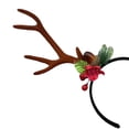 thumbnail image 4 of Diadema navideña, tocado navideño, accesorio fotográfico, decoración, diadema para disfraz de fiesta de Navidad para mujeres, niñas, cumpleaños, bodas Café, 4 of 5