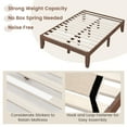 thumbnail image 6 of Costway Full Wooden Platform Bed 14'' Slats Support Mattress Foundation Brown Cherry, 6 of 10