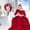 Red, variant on Ocuuziisu Wearable Heated Throw Blanket with Pockets, 50" x 70" Flannel and Sherpa Electric Wrap Poncho Shawl, 9 Heat Settings, 10-Hour Auto Shut Off, Machine Washable, Pink
