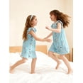 thumbnail image 4 of Oudiya Girls Nightgown Ruffle Short Sleeve Princess Pajama Cute Soft Sleepwear for Kids 3-14Y, 4 of 5