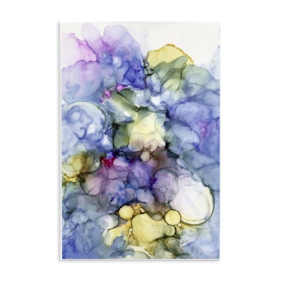Stupell Industries Contemporary Contemporary Bold Abstract Watercolor Cool Tones Wall Plaque Art, 10 x 15, by Kim Curinga