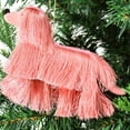 thumbnail image 4 of Holiday Time 1 Count Christmas Tassel Dog Ornament, Pink, 4 of 5