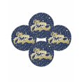 thumbnail image 7 of 13 Inch Round Placemats Set of 4, Merry Christmas Blue Non Slip Heat Insulation PP Table Mats, Xmas Snowflakes Polka Dot New Year Washable Place Mats for Kitchen Dining Party Table Decor, 7 of 7