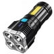 thumbnail image 1 of Toystoory Linterna LED de 400LM, linterna recargable por USB, luz de brillo potente, foco impermeable IP44 portátil, 4 modos ajustables Escalada Tipo 1, 1 of 6
