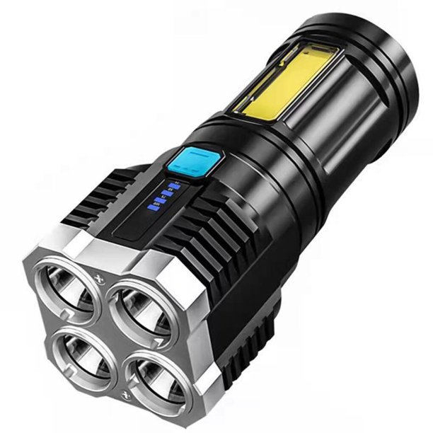 Toystoory Linterna LED de 400LM, linterna recargable por USB, luz de brillo potente, foco impermeable IP44 portátil, 4 modos ajustables Escalada Tipo 1
