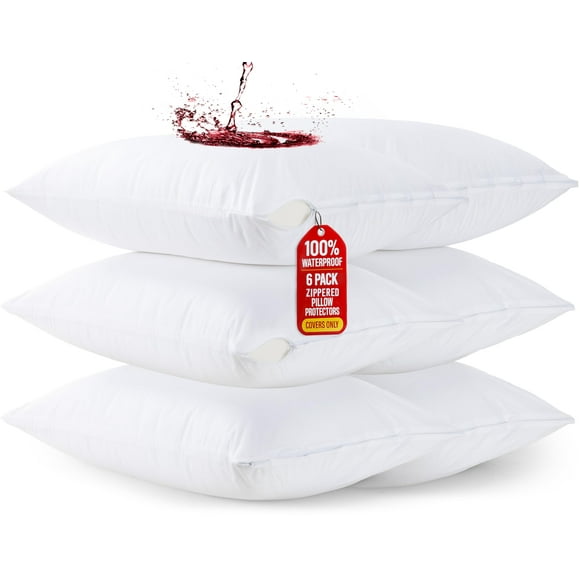 Protectores de Almohada Utopia Bedding Tamaño King 51x97 cm Paquete de 6