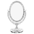 thumbnail image 1 of Espejo de tocador vintage elegante espejo de escritorio pequeño ovalado diseñado para maquillaje espejo de tocador decorativo para tocador espejo de maquillaje de mesa giratorio de doble cara, 1 of 7
