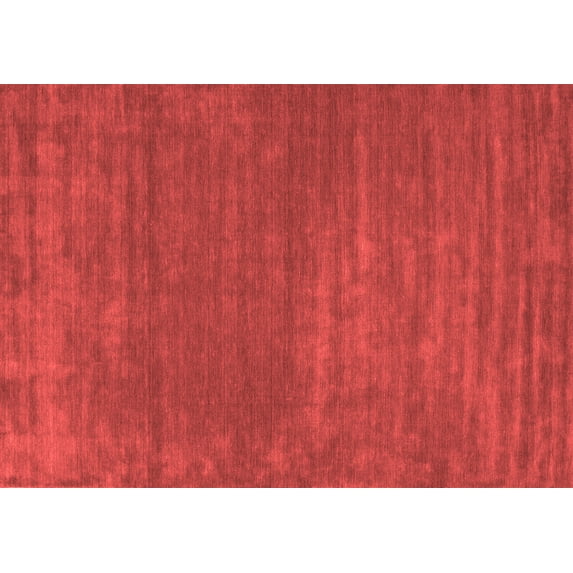 Ahgly Company Indoor Rectangle Abstract Red Contemporary Area Rugs, 7' x 9'