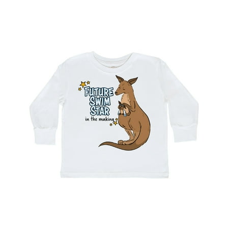 

Inktastic Future Swim Star In The Making Kangaroo Gift Toddler Boy or Toddler Girl Long Sleeve T-Shirt