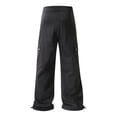 thumbnail image 4 of BUWTTER Pants for Men Casual Straight Leg Outdoor Workwear Relaxed Fit Plus Size Summer Spring Trousers Black S, 4 of 5