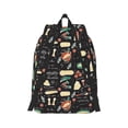 thumbnail image 2 of Naloa Vegetable Quiche Canvas Backpack for Men Women Rucksack Casual Travel Daypack College Tote Satchel Bookbag for Teens-Medium, 2 of 7