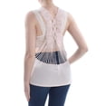 thumbnail image 2 of FREE PEOPLE Womens Pink Strappy Open Back Sleeveless V Neck Tank Top  Size: M, 2 of 2
