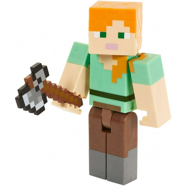 Minecraft Survival Mode Alex with Axe 5-Inch Figure - Walmart.com - Walmart.com
