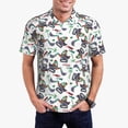 thumbnail image 5 of Yiaed Dinosaur on Excavator2Print Men's Short Sleeve Polo Shirt,Golf Polo for Men Three-Button Golf Shirt Athletic Casual Collared T-Shirt- Medium, 5 of 7