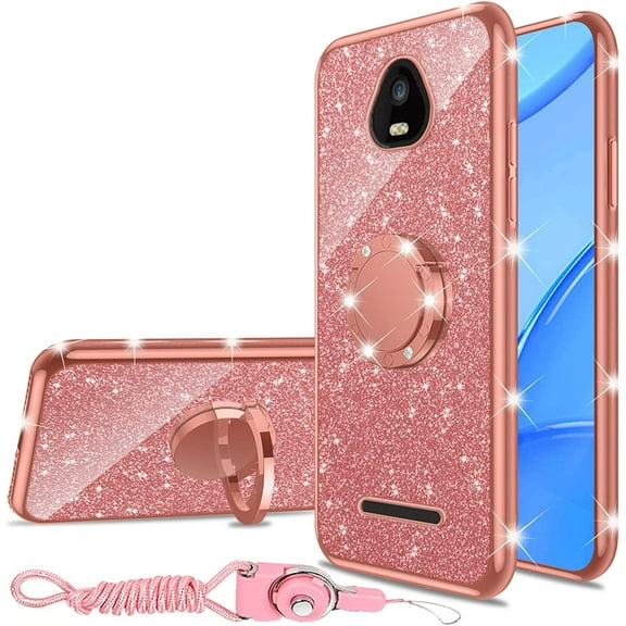 nancheng for Schok Volt SV55 Case (SV55216) Girls Women Glitter Phone Case - Rose Gold
