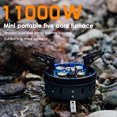 thumbnail image 3 of Adaptador de casete de estufa de gas 11000W Camping 5 cabezales para picnic al aire libre (+) Negro JShteea Para Estrenar, 3 of 7