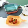 thumbnail image 4 of CGZQFEI Plastic Plates with Handles for Camping, Picnic, and Dinner Table. Reusable and Unbreakable Plates. Microwave Safe, Dishwasher Safe, Freezer Safe, BPA Free, 4 of 9