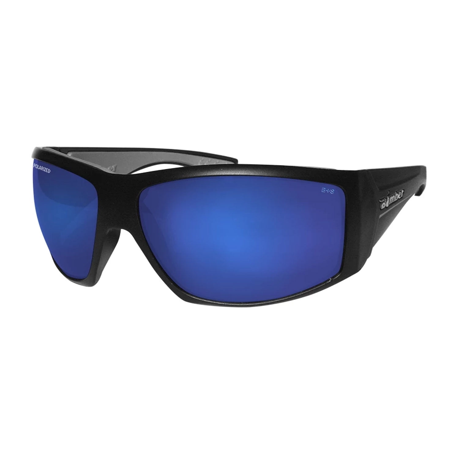 Bomber Sunglasses Ahi Bomb Matte Black Frm / Blue Mirror Polarized