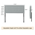 thumbnail image 2 of Gewnee Queen Size Adjustable Height Thick Padded Headboard,Linen Fabric Foam,Metal Frame,Easy to Install(Light Grey), 2 of 7