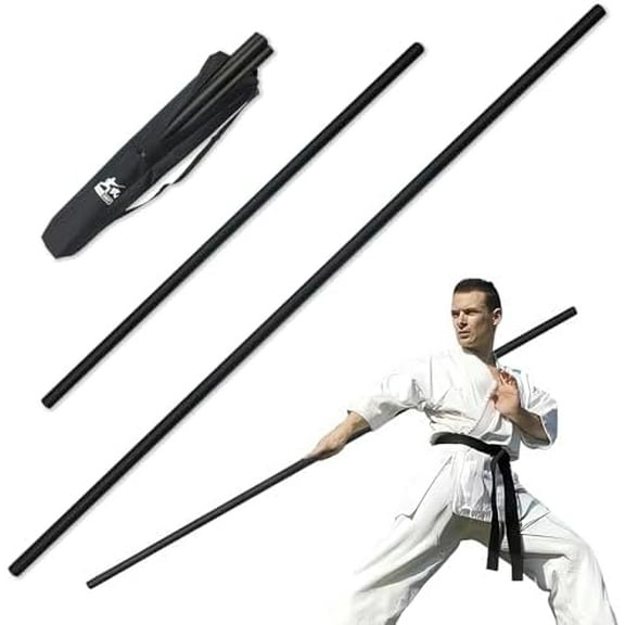4ft & 6ft Collapsible Bo Staff Foam-Padded Martial Arts Training Staff for Safe Practice, Portable Design with Carry Bag$$Sport & Recreation Other