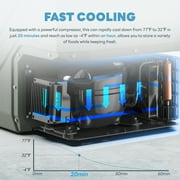 Alpicool Car Fridge, 16 Quarts Car Portable Refrigerator 12V Fridge -4℉ to 68℉ Portable Freezer Electric Cooler DC12/24V AC110V/240V for RV Truck Camping Travel