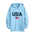 thumbnail image 5 of ZOYOEN Mens Graphic Hoodie with Drawstring- Long Sleeve Trendy Relaxed Fit Casual Pullover Sweatshirt Light Blue Size M, 5 of 6