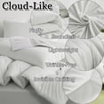 thumbnail image 4 of MorroMorn King Comforter Set, 4 PCS Bedding Set with Cloud Comforters, Deep Pocket Fitted Sheets, Pillowcases, for Men Women All Seasons Ultra Soft Lightweight Blanket Noiseless Neutral (White, King), 4 of 6