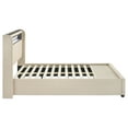 thumbnail image 6 of Coaster Madison LED Upholstered Contemporary Fabric Full Storage Bed in Cream, 6 of 9