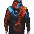 thumbnail image 7 of Salouo Red And Blue Fire Bird Pattern Men's Fall Hoodie Sweatshirt,Sport Hoodie with Pockets for Men Pullover Casual Hooded Sweatshirt-Medium, 7 of 7