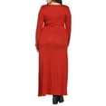 thumbnail image 3 of Women's Plus Size Long Sleeve Scoop Neck Maxi, 3 of 4