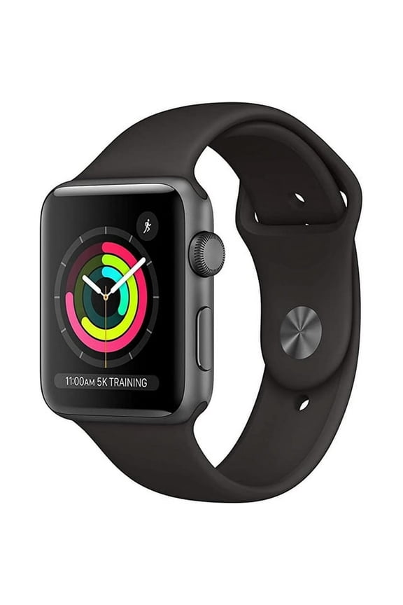 Pre-Owned Used Apple Watch Series 3 42MM Space Gray - Aluminum Case - GPS + Cellular - Black Sport Band