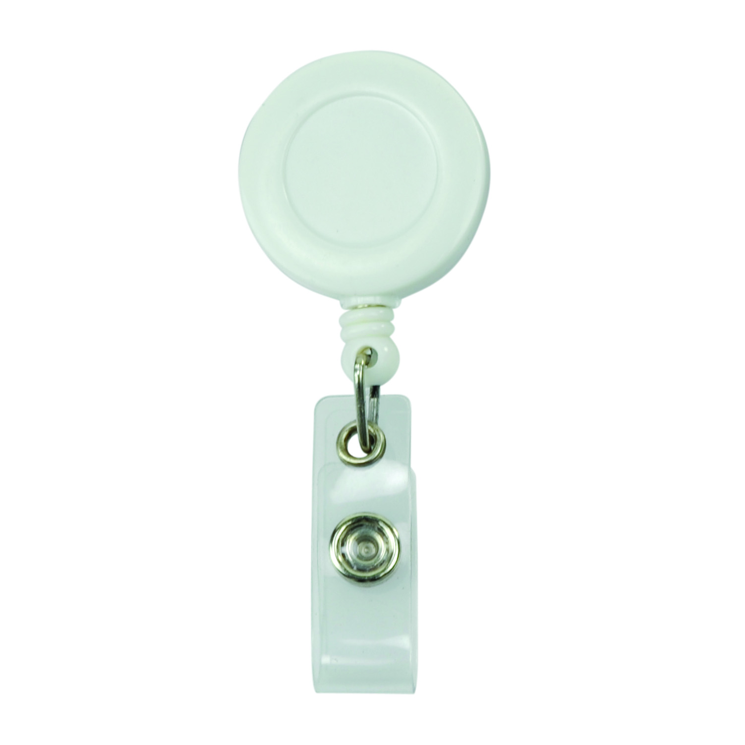 White Retractable Badge Holder