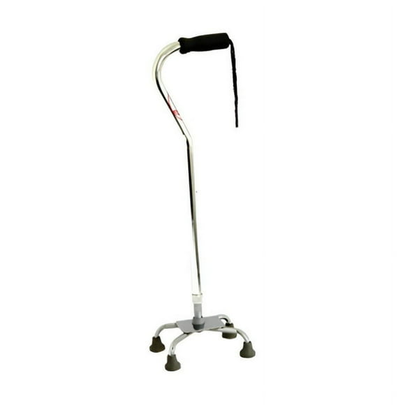 Bastón Aluminio Mango Ergonómico 4 Apoyos Plata Speedy