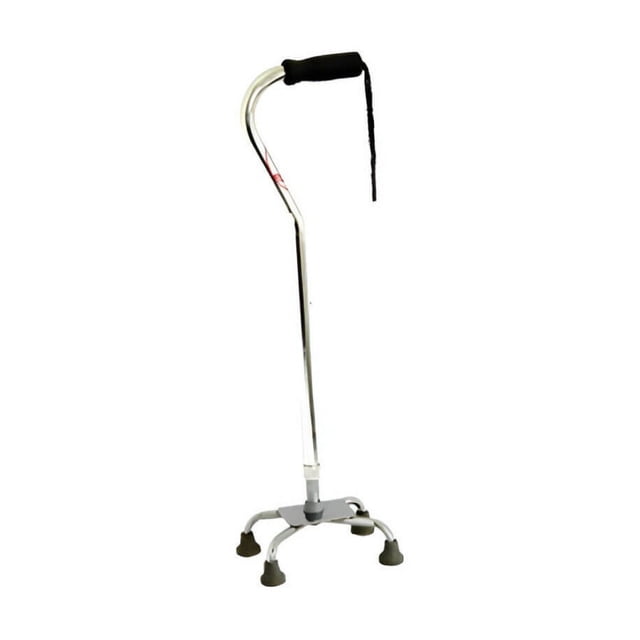 Bastón Aluminio Mango Ergonómico 4 Apoyos Plata Speedy