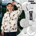thumbnail image 6 of Uorisanigo Girls Sweatshirts Fashion Long Sleeve Pullover Top Fall Trendy Mushroom Hedgehog Quarter Zipper Cropped Sweatshirt School Athletic Tops for Sports and Daily Wear, 6 of 7
