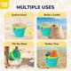 thumbnail image 5 of Juego de cubos de arena Toy Life de Beach Toys con palas y rastrillos, 9 unidades, 5 of 7