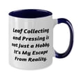 thumbnail image 2 of Fancy Leaf Collecting and Pressing, Leaf Collecting and Pressing is not Just a Hobby. It's My, Gag Two Tone 11oz Mug For Friends From, 2 of 2