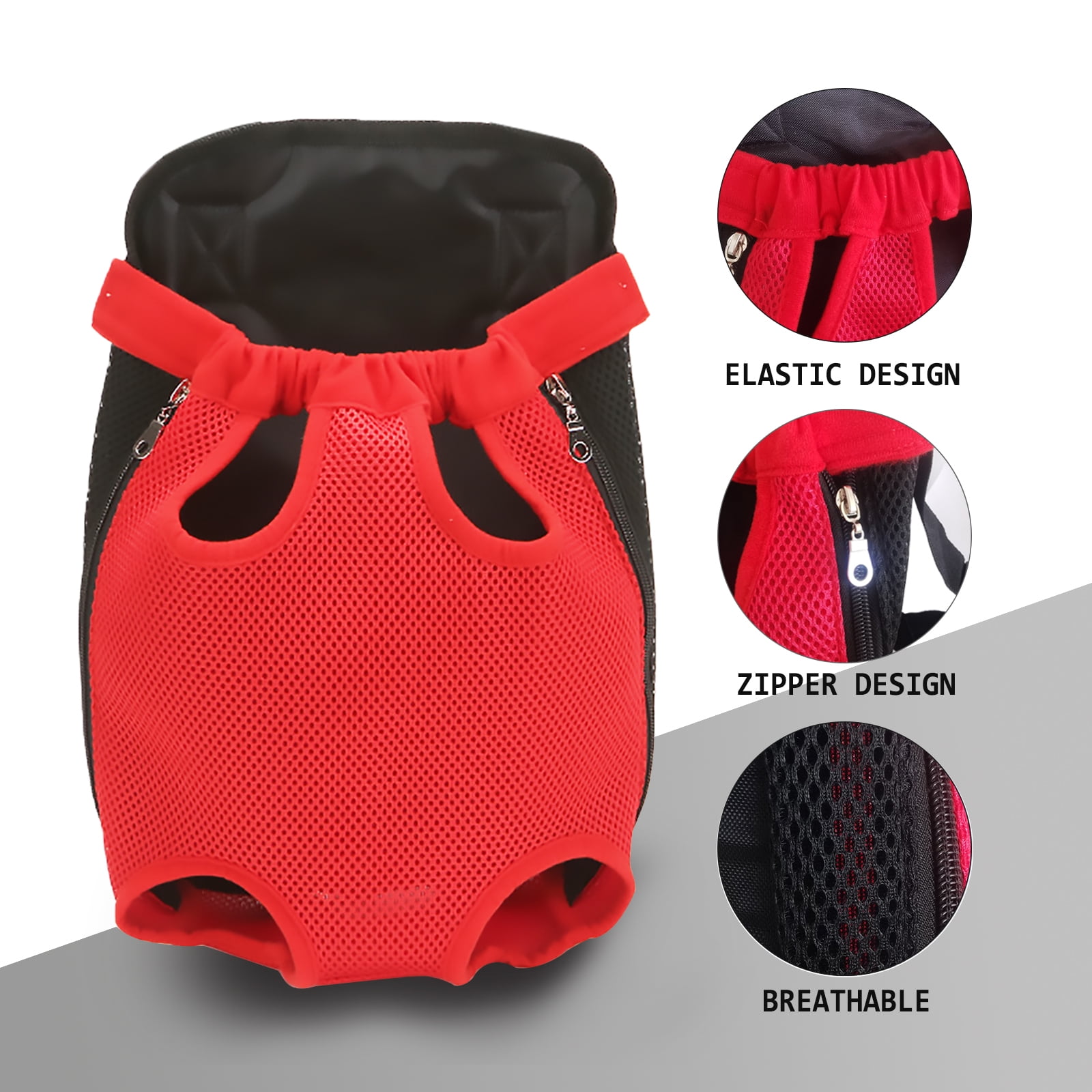Dog Cat Carrier Backpack Adjustable Frontpack Carrier Outdoor Travel Bag Legs Out Easy-Fit for Small Medium Pets Puppiies