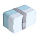 thumbnail image 4 of Fiambrera Bento de plástico de 900mL y 2 capas, contenedor de almacenamiento de alimentos con cuchara y palillos (azul), 4 of 8